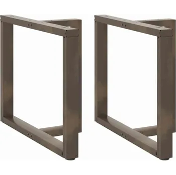 Konferenční stolek vidaXL Nohy k jídelnímu stolu ve tvaru T, 2 ks, , 90 x 35 x (72-73) cm, ocel [4013064] Barva: Přírodní