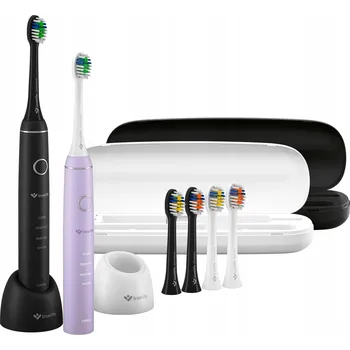 Elektrický zubní kartáček TrueLife SonicBrush Compact sonický kartáček Duo Black / Lavender 2 ks