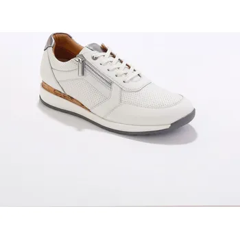 Dámská obuv Kožené tenisky se zipem a korkovou vsadkou bílá 39