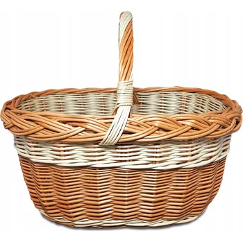 Nákupní košík PROUTĚNÝ KOŠ NÁKUPNÍ KOŠÍK PIKNIK HOUBY Město