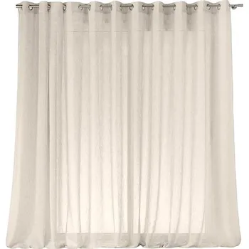 Sprchový závěs Douceur d'intérieur Široký závěs s kroužky, efekt lnu, CARLIN, 400 × 240 cm