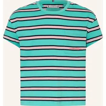 Dámské tričko Tommy Hilfiger Dívčí Tričko, petrolejová / světle červená /...