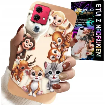 Pouzdro na mobilní telefon POUZDRO PRO MOTOROLA EDGE 40 NEO - ZADNÍ KRYT PRO DĚTI S LESNÍMI ZVÍŘATY CASE