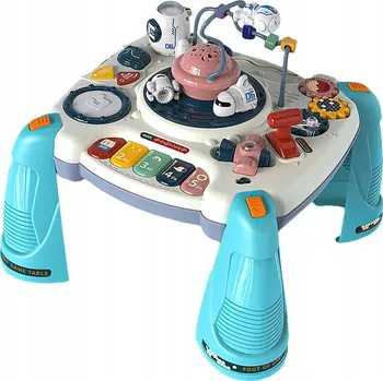 Hračka pro nejmenší VZDĚLÁVACÍ STOLEK pro děti 2V1 KOSMOS Projektor, Piano, RAKETA
