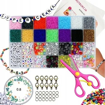 Dětské navlékací korálky SADA NA VÝROBU NÁRAMKŮ KORÁLKY PÍSMENA XL