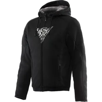 Pánská mikina DAINESE mikina BOVISA SAFETY HOODIE FULL ZIP black/white - 56
