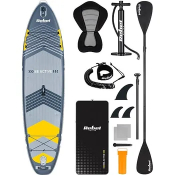 Rebel RBA-4507 Paddleboard SUP s příslušenstvím 335 cm, 140 kg, šedý