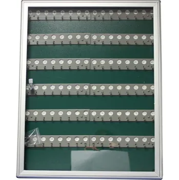 Skříňka na klíč Skříňka na klíče ALUBOX na 96 klíčů 55,5x69x4 cm - stříbrná