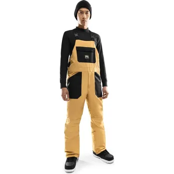 SIROKO Pánské snowboardové kalhoty s kšandami B1 Maple Béžová M BÉŽOVÁ