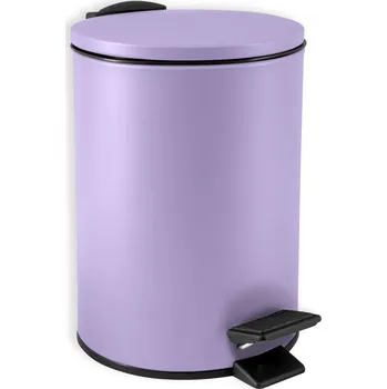 Odpadkový koš Spirella pedálový odpadkový koš ADELAR, matná fialová, ocel, 3 L