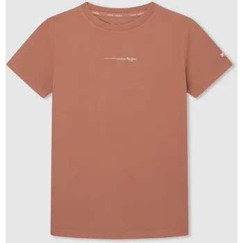 Chlapecké tričko Pepe Jeans Chlapecké tričko DAVIDE TEE Barva: oranžová, Velikost: 12 LET