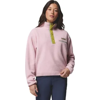 Dámská mikina Columbia Helvetia II Cropped Half Snap Fleece W 2092231694 - pink agate/peppercorn/flint grey XS