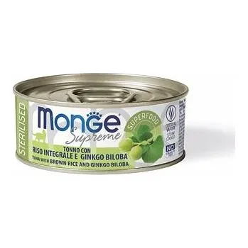 Krmivo pro kočku MONGE SUPREME STERILISED tuňák s hnědou rýží a ginko biloba pro kočky 80 g