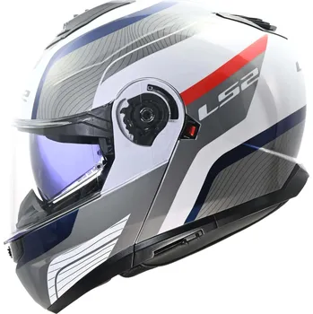 Helma na motorku LS2 přilba STROBE II FF908 Monza white/blue/red - XS