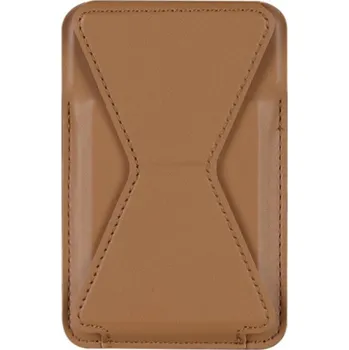 Magnetická kapsa na karty se stojánkem pro iPhone - hnědá