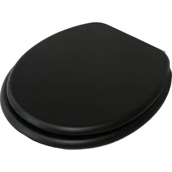 WC sedátko MSV WC prkénko CLEO, matně černé, MDF