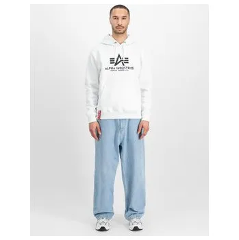 Pánská mikina Alpha Industries Mikina Basic Hoodie Bílá Regular Fit 3XL