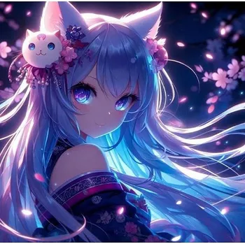 Diamantové malování Norimpex Dívka Lis 30 × 40 cm