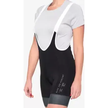 Cyklistické kalhoty 100% Exceeda dámské kraťasy s laclem a vložkou Black/Charcoal vel. M