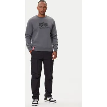 Pánská mikina Alpha Industries Mikina Basic 178302 Šedá Regular Fit S