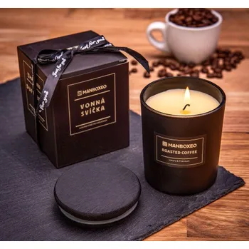 Svíčka Svíčka s dřevěným víčkem - Pražená káva 150 g