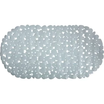 Protiskluzová podložka MSV protiskluzová podložka do vany GALETS, šedá, PVC, 35 x 68 cm