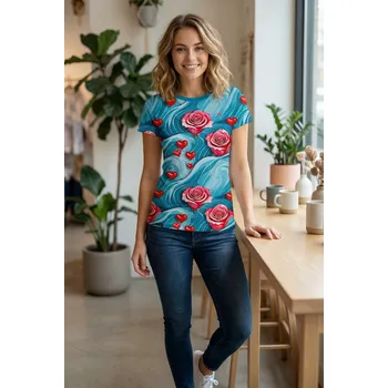 UTOPY Dámské sportovní tričko blue valentine Velikost: XXL