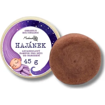 Dětský šampon Medarek | Dětský šampuk Hajánek s levandulí Obsah: 45 g od narození • přírodní • šetrné mytí citlivé pokožky hlavy