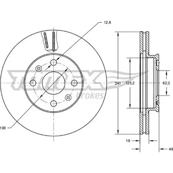 Brzdový kotouč Brzdový kotouč TOMEX Brakes TX 72-15