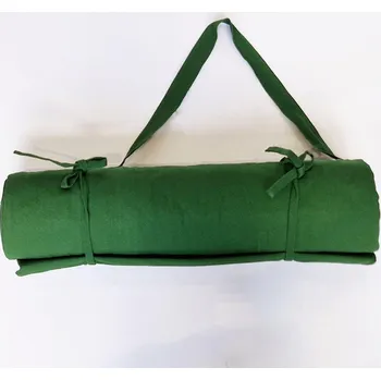 podložka na cvičení SAMARALI Bavlněná podložka na jógu s poutkem na přenášení 200cm ZELENÁ