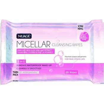 Odličovací ubrousek Nuage Micellar pleťové čisticí ubrousky 3v1 – 2×20 ks