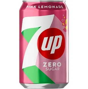 Limonáda 7up sycený limetkový nápoj s příchutí růžové limonády bez cukru 330 ml