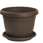 Gardino Gardino, Květináč MEDITERAN průměr 20 cm s podmiskou, hnědá