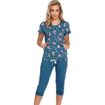 DN Nightwear Dámské pyžamo Milli modré se zvířaty