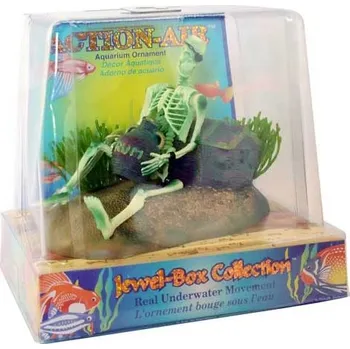 Dekorace do akvária PENN PLAX ACTION-AIR pohyblivá kostra s džbánem 9x5,5x8cm