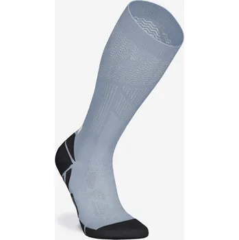 Pánské ponožky KIPRUN Běžecké kompresní podkolenky 900 L MODRÁ|ŠEDÁ