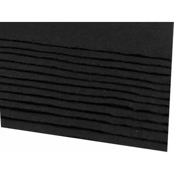 Látková dekorativní plsť / filc 20x30 cm 2 kusy - 4 (F77) černá