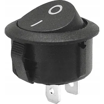 vypínač MINI MEBELOVÝ KOLÍSKOVÝ SPÍNAČ 250V 50Hz 2A ČERNÝ