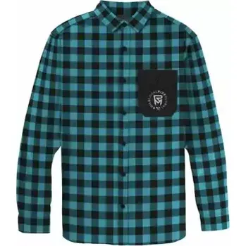 Pánská košile Rock Machine pánská košile dlouhý rukáv Trail černá/modrá vel. M