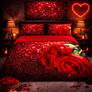 Povlečení 2-dílné ložní povlečení - Láska v květech