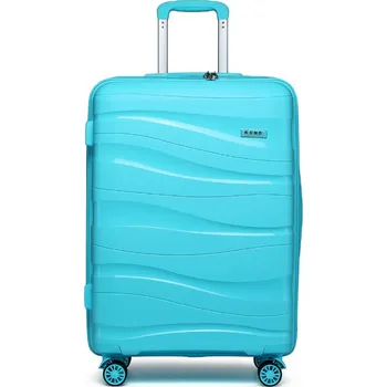 KONO Cestovní kufr na kolečkách s TSA zámkem 105L - modrý K2094L-BE-28