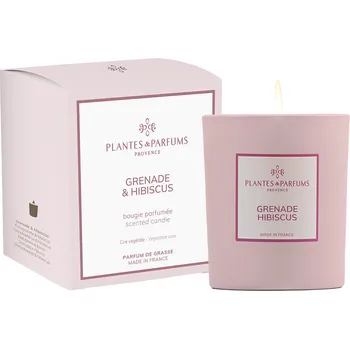 Svíčka Plantes et Parfums de Provence Grenade Hibiscus Vonná svíčka v krabičce, 180 g