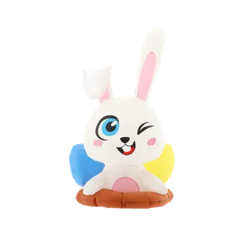 Vánoční ozdoba Nafukovací zajíc vyskakující z nory 120 cm LED *9687