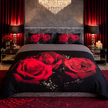 Povlečení 2-dílné ložní povlečení - Červené růže
