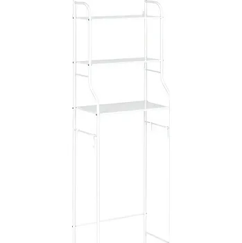 Koupelnový nábytek ModernHome Úložný regál se 3 policemi nad WC 152 × 46,5 cm, bílý