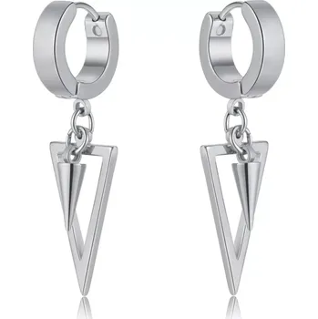 Náušnice Náušnice z chirurgické oceli Triangl 13mm Stříbrné