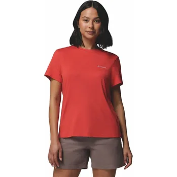 Dámské tričko Columbia Parsons Point SS Logo Tee W 2154941606 - poppy red/heather XL