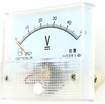 Elektronická součástka Panelový ručičkový voltmetr 85C1 - 0 až 50V DC