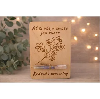 Dary dřeva Stylová dřevěná karta na bankovky