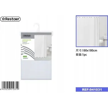 Sprchový závěs Bílý Polyesterový Závěs do Sprchy 180x180 cm